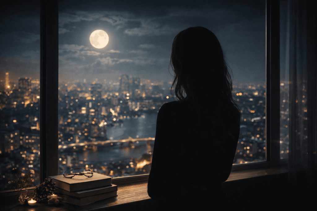 Representação de cidade da lua crescente